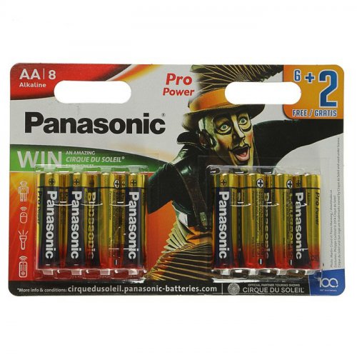Батарейка алкалиновая Panasonic Pro Power, Цирк дю Солей, AA, LR6-16BL фото в интернет-магазине Аль-Калям