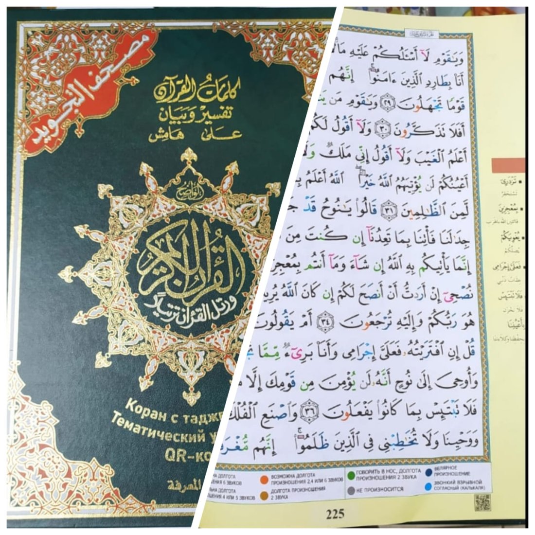 Коран с таджвидом 25/35 (тематичесий указатель, QR-код) фото в интернет-магазине Аль-Калям