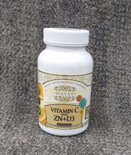 Капсулы витамин С,Zn+D3 " Хаят" фото в интернет-магазине Аль-Калям