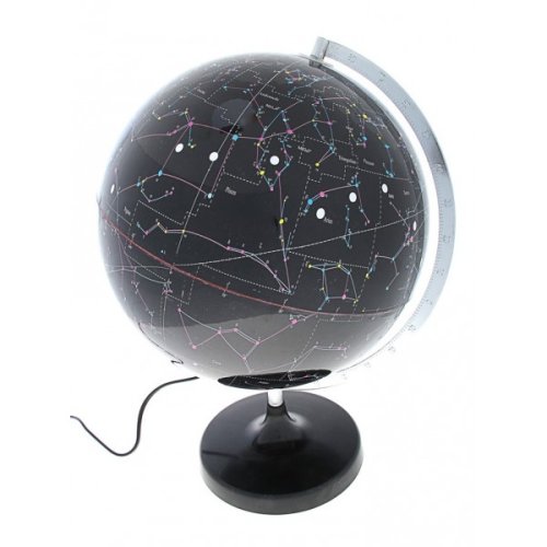 Глобус сувенирный + LED на черной подставке, англ.язык, Звездное небо d=32 h=46см 536751 фото в интернет-магазине Аль-Калям