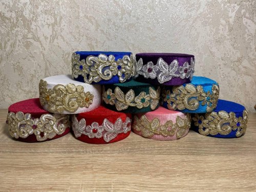 Тюбетейка - таблетка женская на ободке (диам 11см) фото в интернет-магазине Аль-Калям