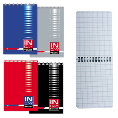 Блокнот Brauberg А6 125697 Стиль гребень 48л клетка фото в интернет-магазине Аль-Калям