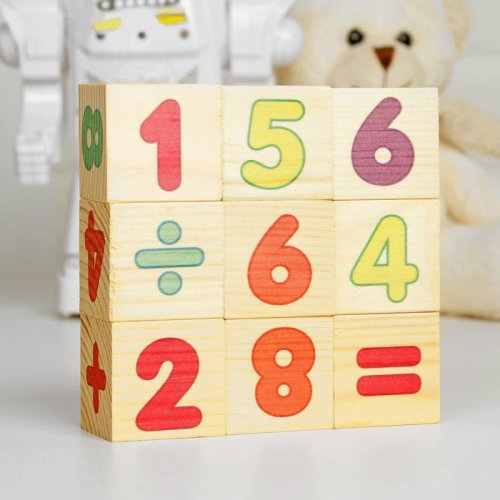 Кубики деревянные цифры 1409977 фото в интернет-магазине Аль-Калям